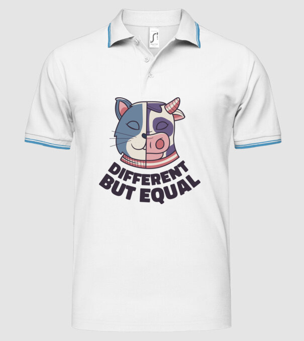 Diferit, dar egal model alb pe tricou