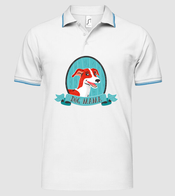 Câine Mamă model alb pe tricou