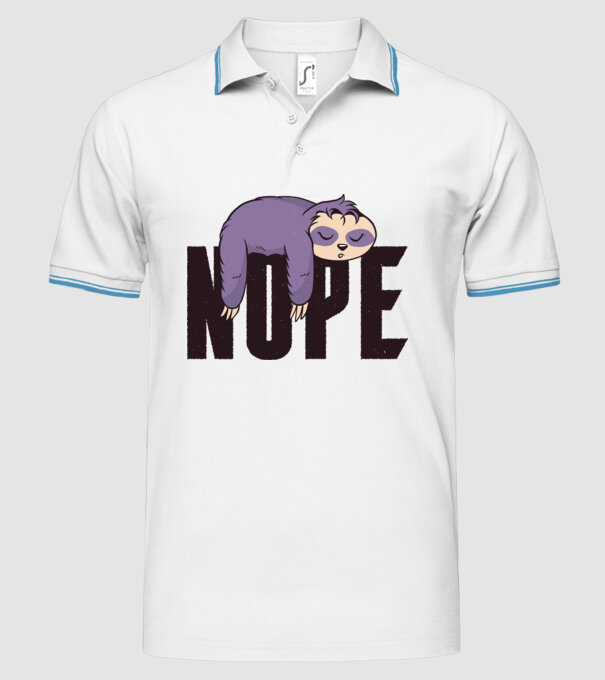 Leneș Nope model alb pe tricou