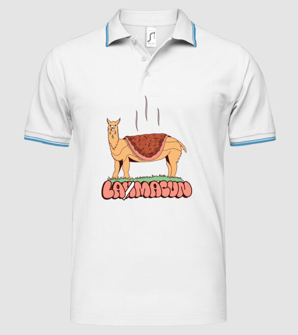 Lamacun Lama model alb pe tricou