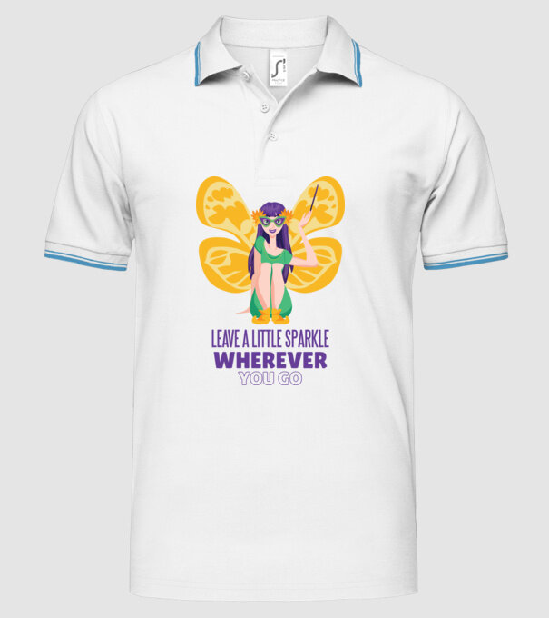 Leave a little sparkle wherever you go model alb pe tricou