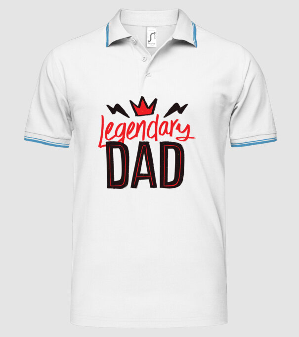 Tată legendar model alb pe tricou