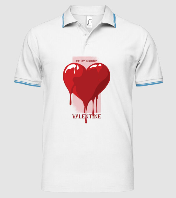Fii dragostea mea - Be my bloody Valentine model alb pe tricou