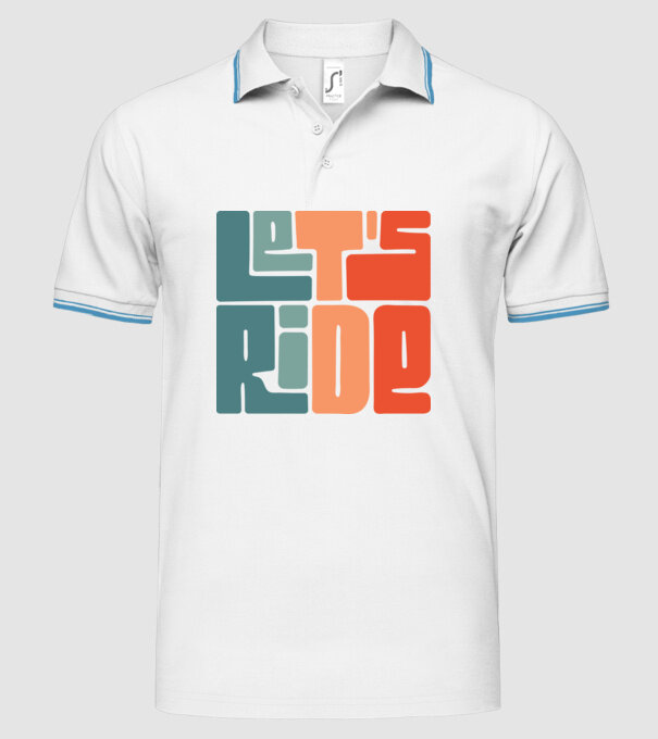 'Let''s Ride - Snowboard' model alb pe tricou