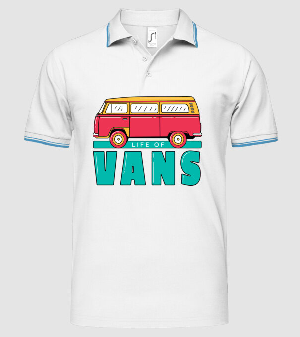 Life of Vans model alb pe tricou