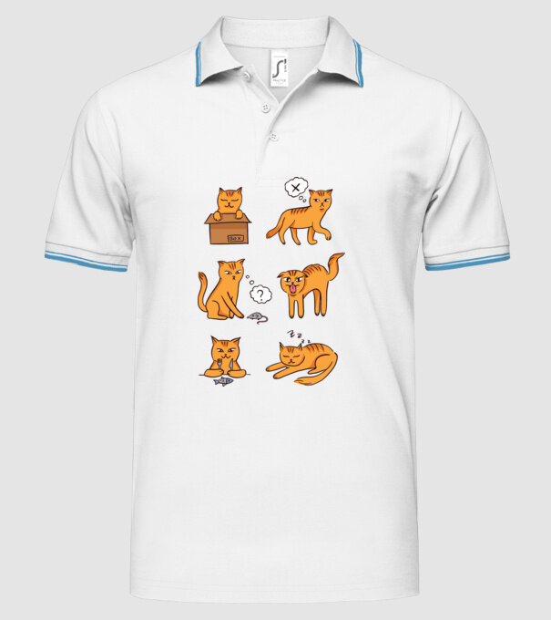 Caracteristici Pisică model alb pe tricou
