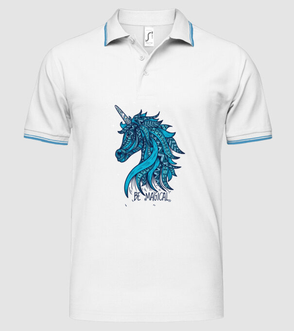 Unicorn magic model alb pe tricou