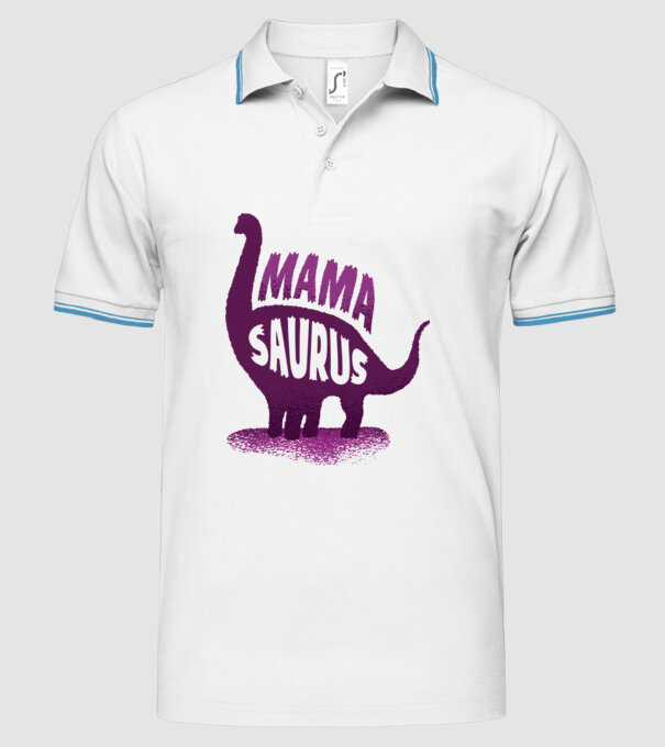 Mamasaurus model alb pe tricou