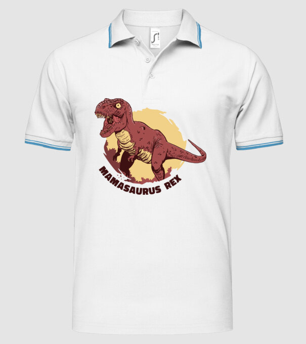 mamasaurus rex model alb pe tricou