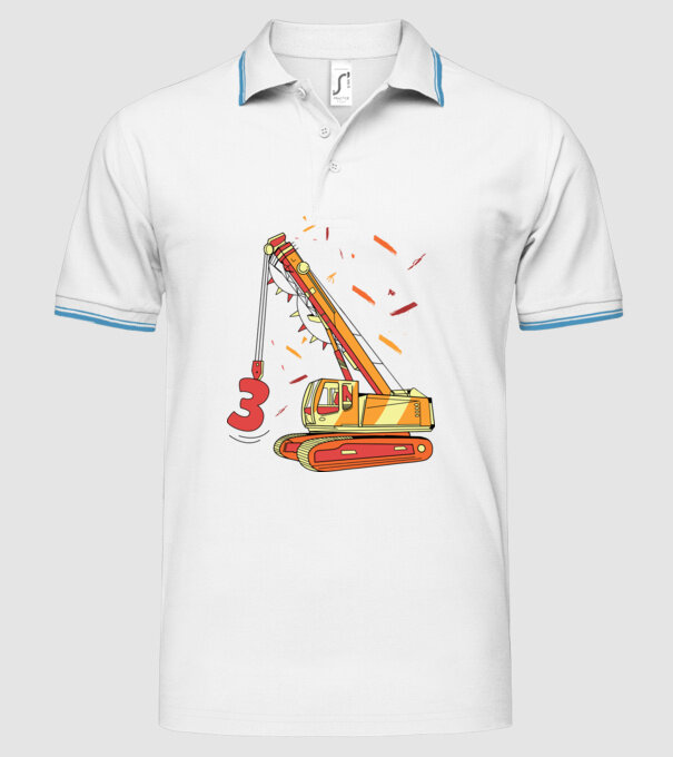 Prindere 3rd Birthday model alb pe tricou