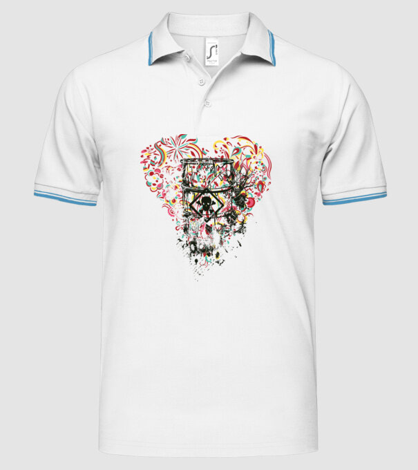 Inimă otrăvită model alb pe tricou