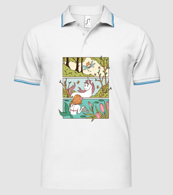 Lumea poveștilor model alb pe tricou