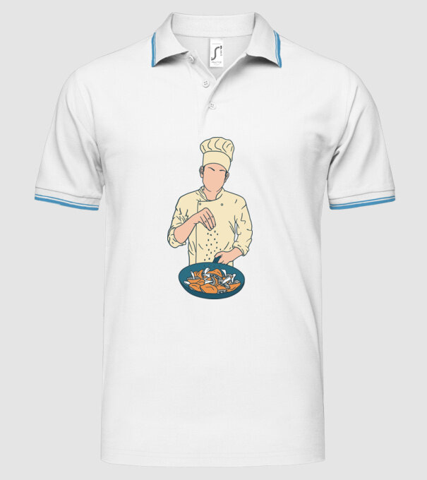 Maestru Bucătar model alb pe tricou