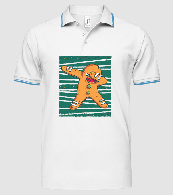 Turtă dulce DAB Crăciun model alb pe tricou
