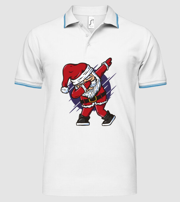 Moș Crăciun DAB model alb pe tricou