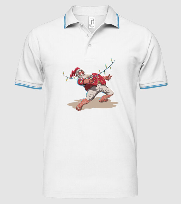 Limbo Moș Crăciun model alb pe tricou