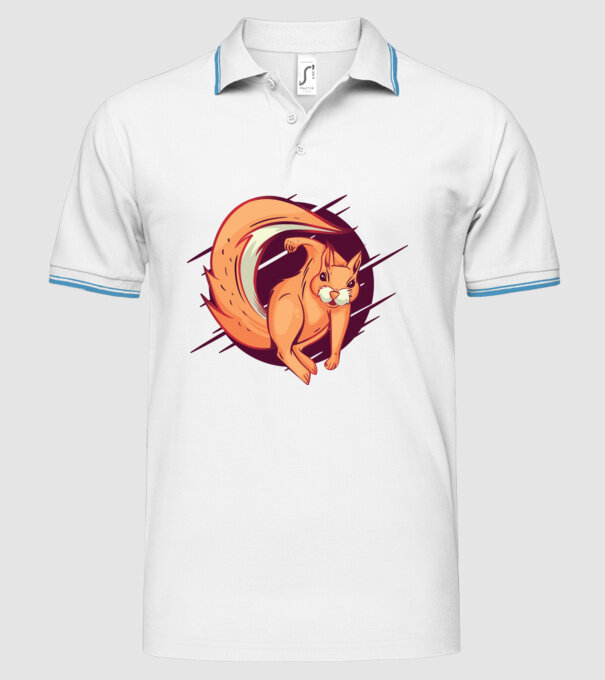 Supererou veveriță model alb pe tricou