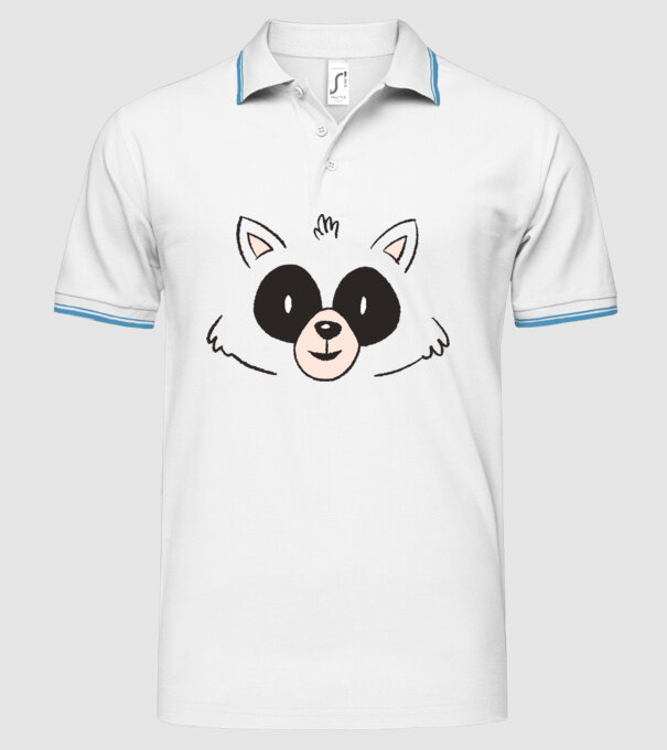 Cap Raton model alb pe tricou