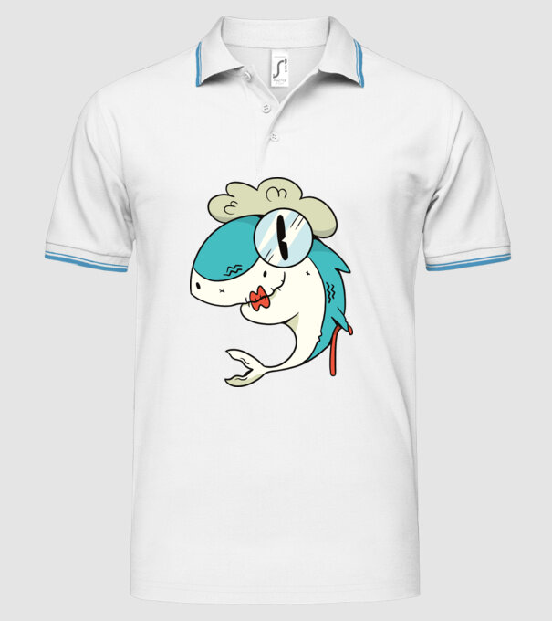 Bunică Rechin model alb pe tricou