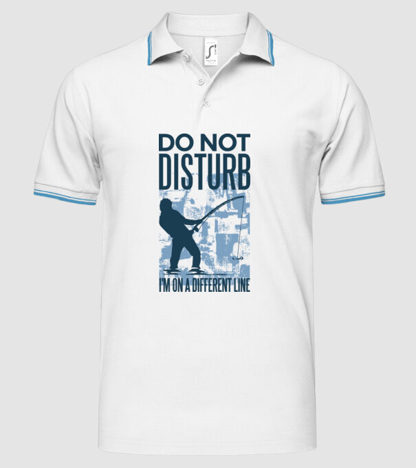 Nu mă deranja, sunt pe altă linie Pescar model alb pe tricou