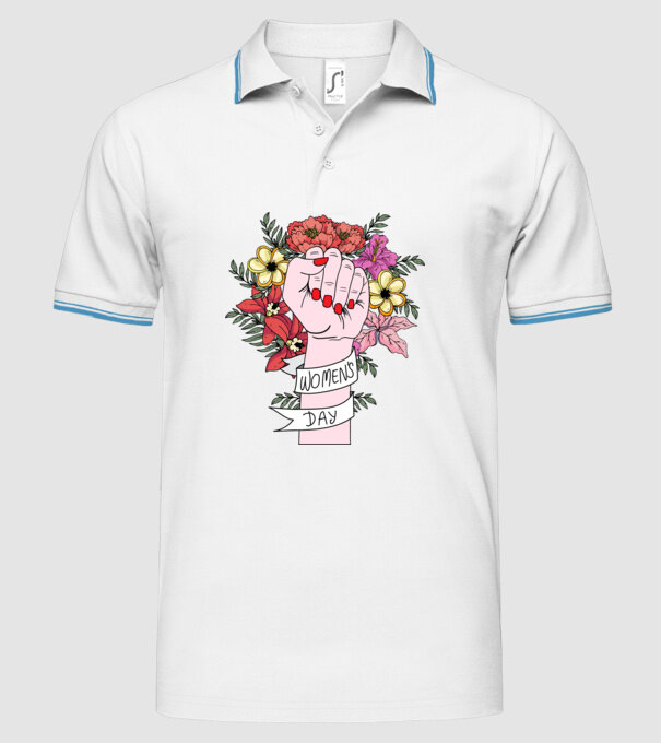 Ziua Internațională a Femeii 8 martie model alb pe tricou
