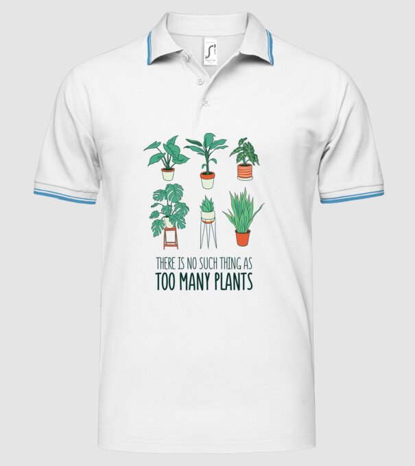 Este imposibil să existe prea multe plante model alb pe tricou