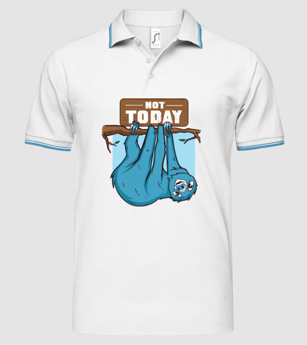 Not today Leneș model alb pe tricou