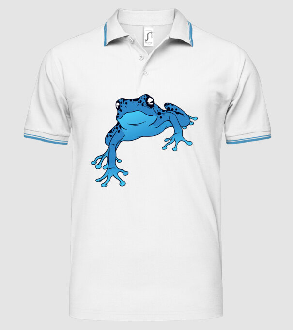Broască otrăvitoare model alb pe tricou