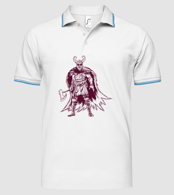 Războinic Odin Viking model alb pe tricou