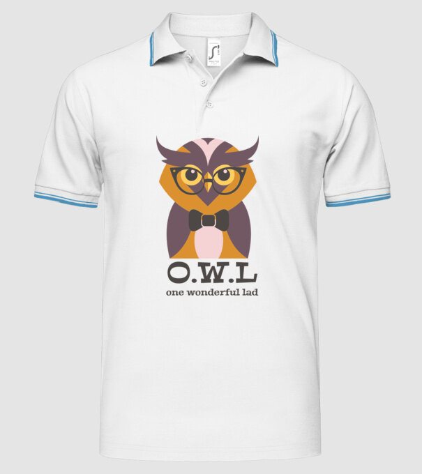 OWL - One wonderful Lad model alb pe tricou