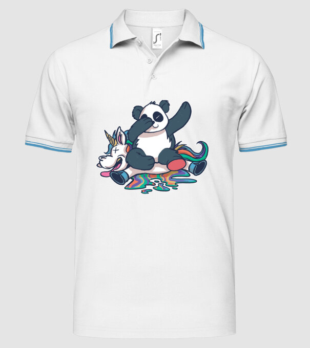 Panda DAB Unicorn model alb pe tricou