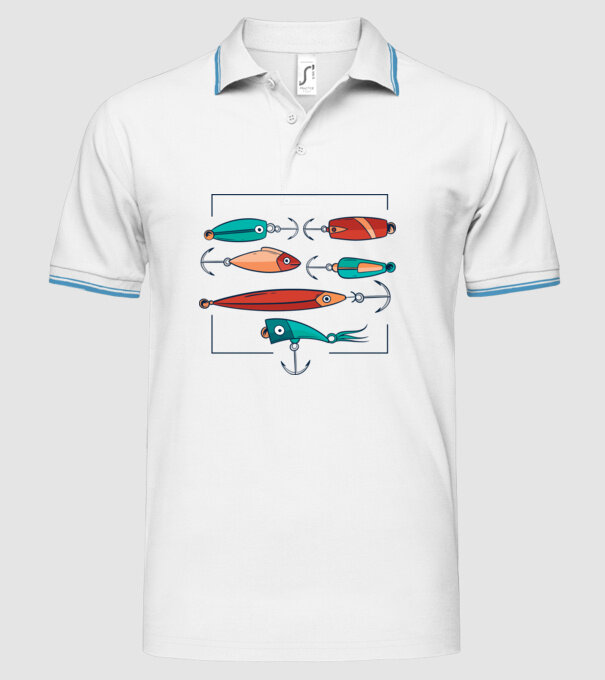 Pescuit la trena Momeli model alb pe tricou