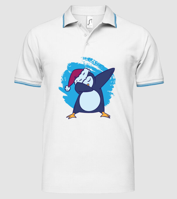 Pinguin DAB model alb pe tricou