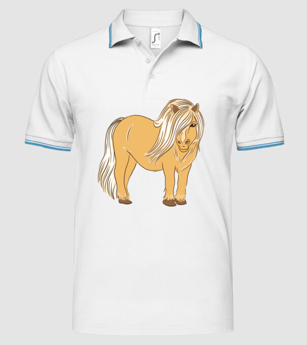 Ponei model alb pe tricou