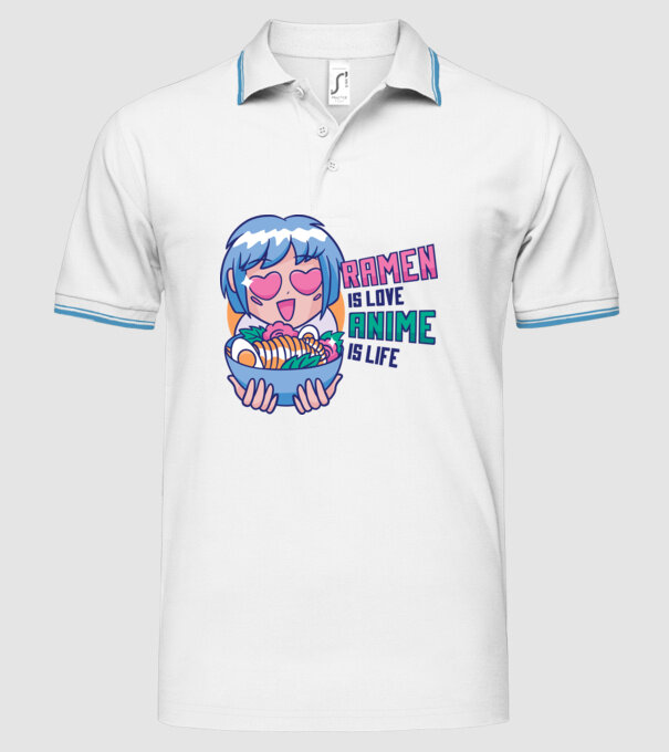 Ramen is Love Anime is Life model alb pe tricou