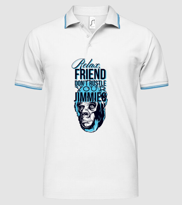 Relax Friend model alb pe tricou