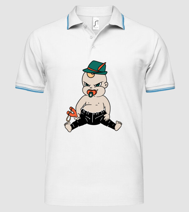 Bebe neastâmpărat model alb pe tricou