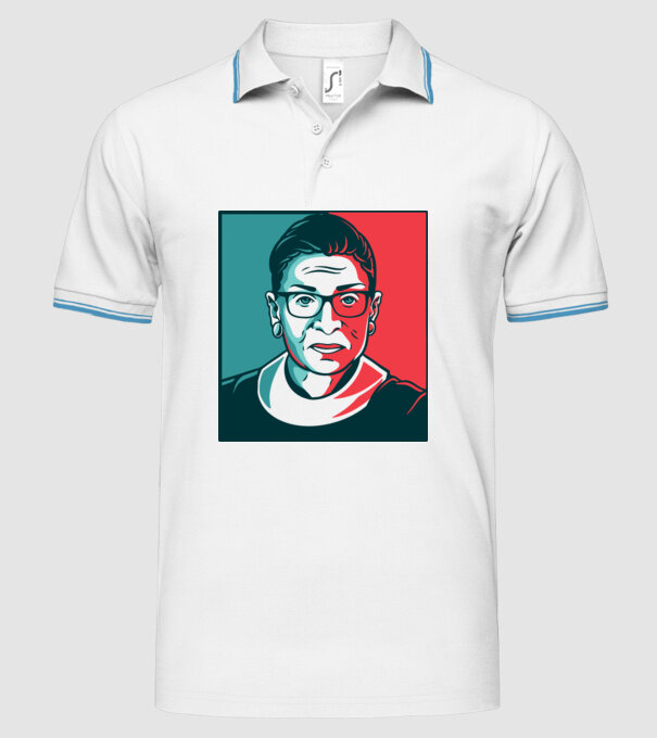 Ruth Bader Ginsburg model alb pe tricou