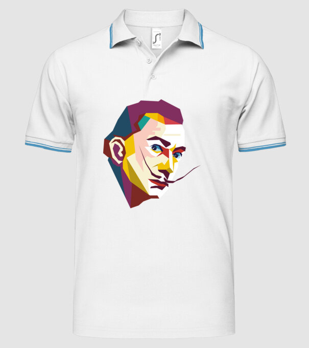 Salvador Dali abstract model alb pe tricou