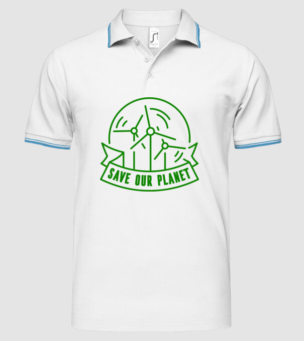 Save Our Planet - Ziua Pământului model alb pe tricou
