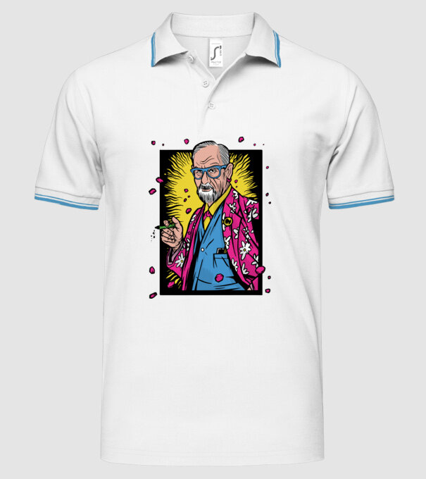 Sigmund Freud Filozof model alb pe tricou