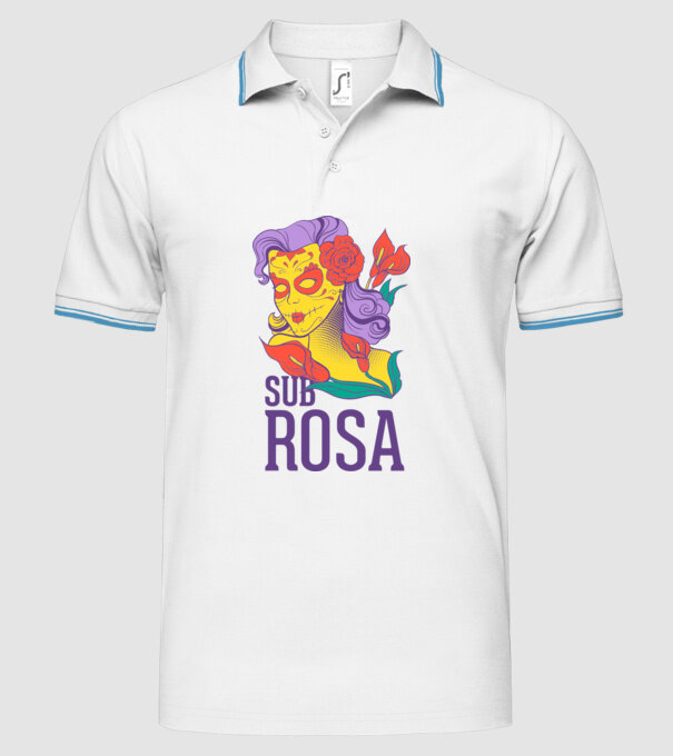 Sub Rosa model alb pe tricou