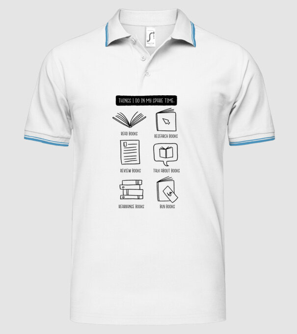 Program de timp liber - Citit model alb pe tricou