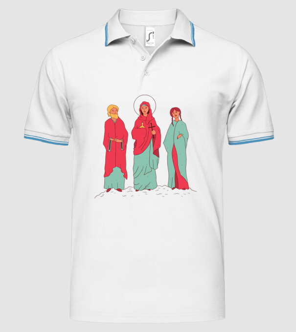 Sfinți model alb pe tricou