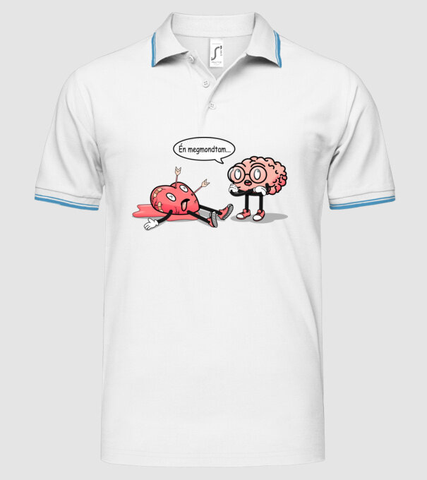 Inimă frântă - Terapie creier vs inimă model alb pe tricou