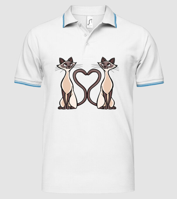 Pisicuțe Siameze model alb pe tricou