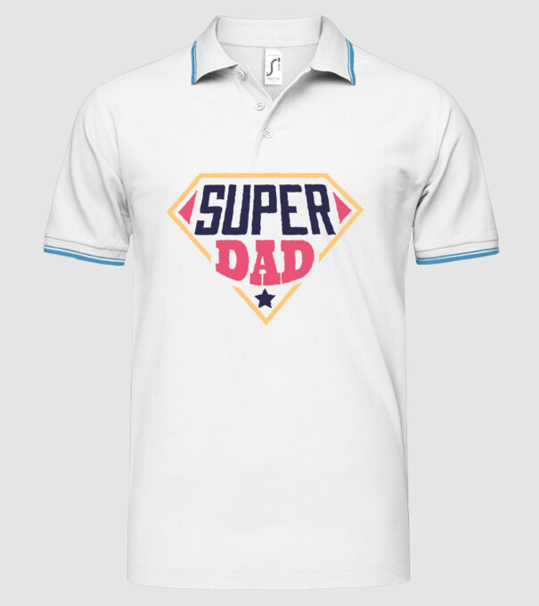 Super Tata model alb pe tricou