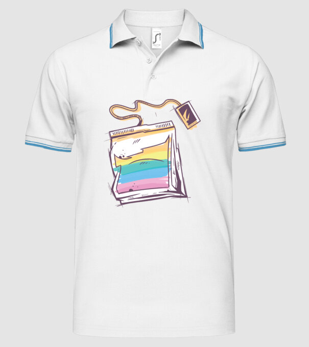 Filtru de ceai model alb pe tricou
