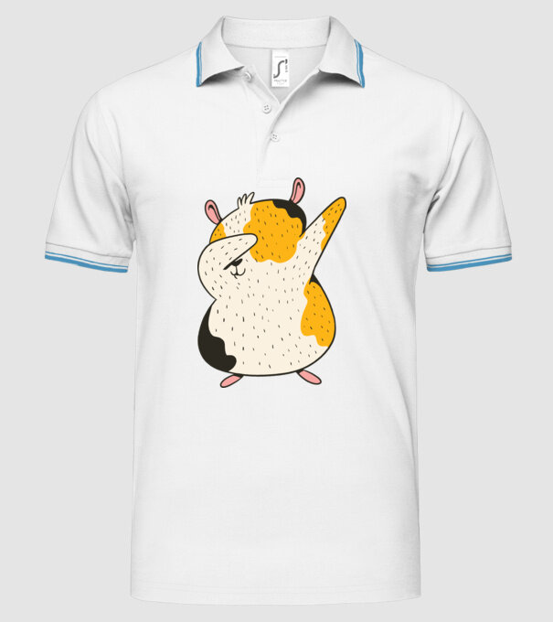 Porcușor de Guineea model alb pe tricou