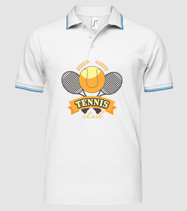 Tennis Club model alb pe tricou